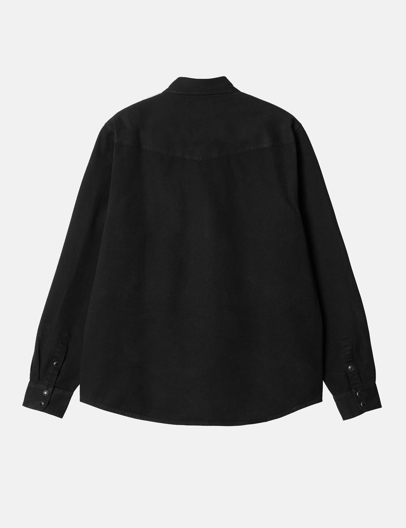 Carhartt WIP Santa Fe Shirt (Garment Dyed) - Black