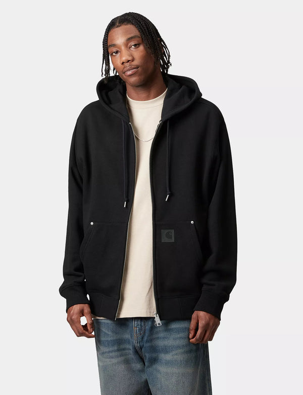 Carhartt WIP Hooded Eldon Sweatshirt Jacket - Black