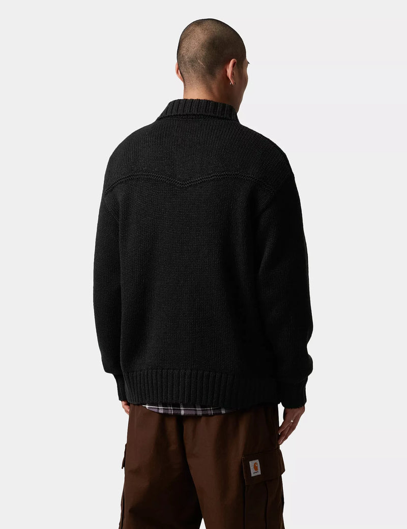 Carhartt WIP Santa Fe Cardigan - Black