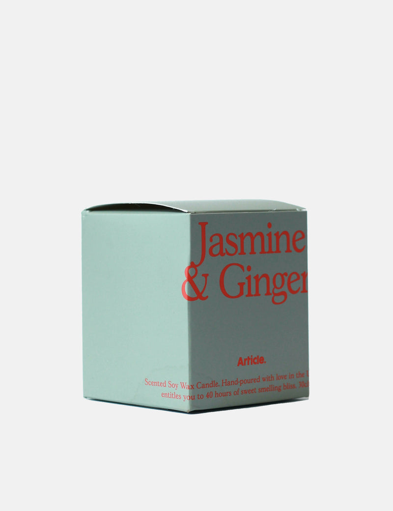 Article. Soy Candle UK Hand Poured - Jasmine & Ginger