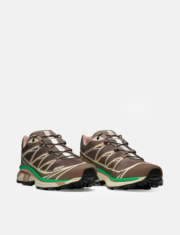 Salomon XT-6 Mindful 2 Trainers - Falcon/Almond Milk/Bright Green