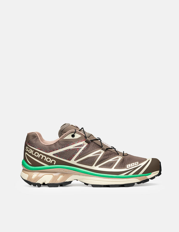 Salomon XT-6 Mindful 2 Trainers - Falcon/Almond Milk/Bright Green