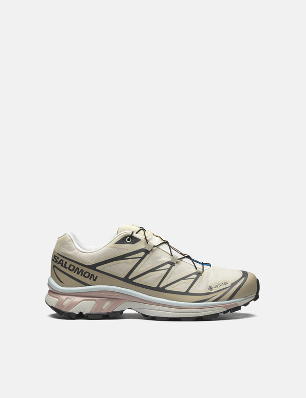 Salomon XT-6 GTX Trainers - Almond Milk/Feather Gray/Pale Mauve