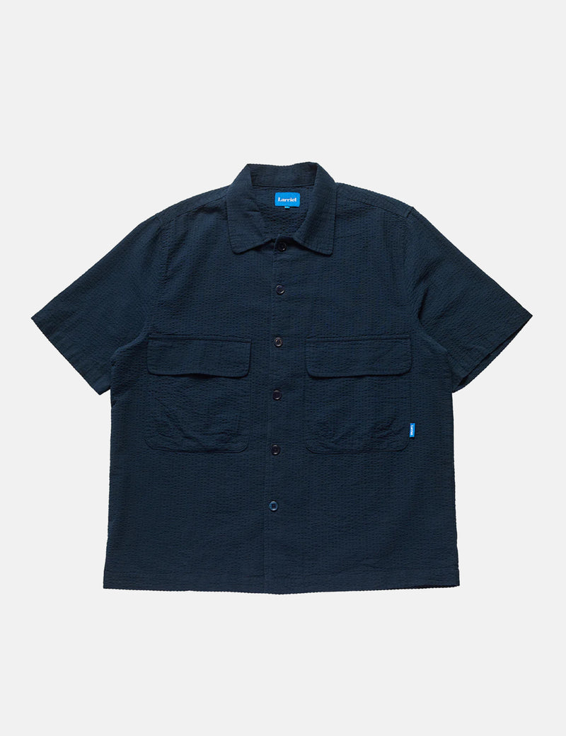 Larriet Kendalls Short Sleeve Shirt - Navy Blue