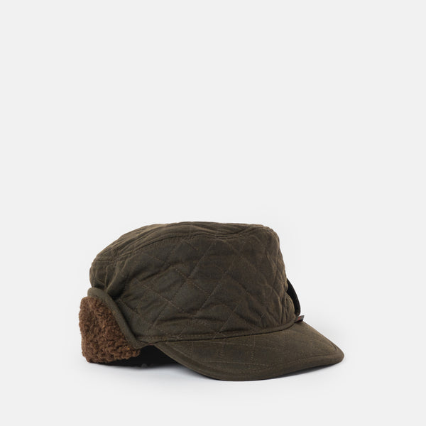 Barbour Stanhope Hunting Ear Flap Cap Olive Green Urban Excess. URBAN EXCESS