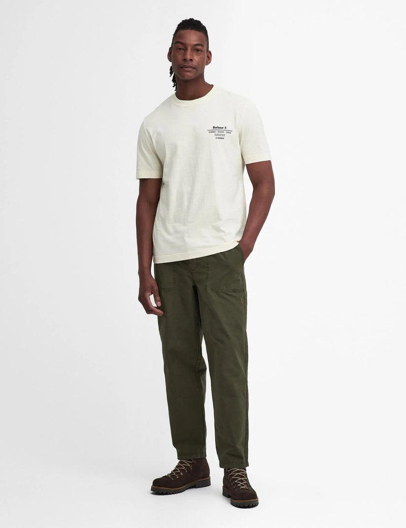 Barbour trousers olive on sale