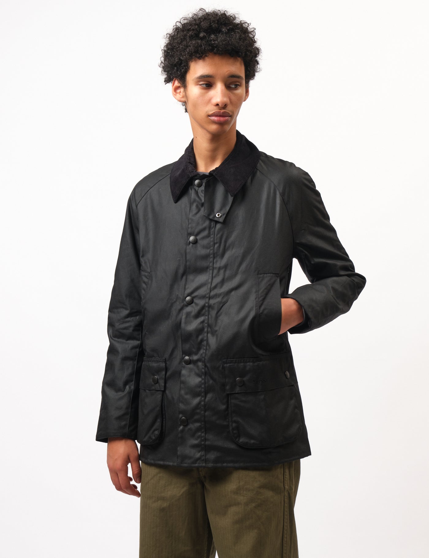 Barbour Ashby Wax Jacket Black Classic Lining Urban Excess. URBAN EXCESS