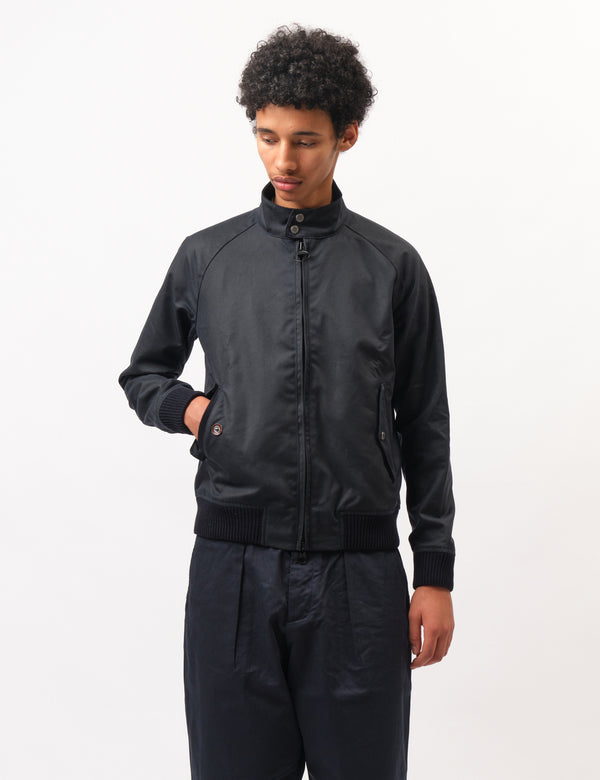 Barbour x Baracuta Porton G9  Wax Harrington Jacket - Navy Blue