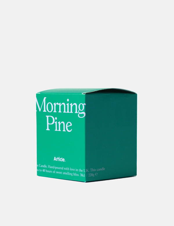 Article. Soy Candle UK Hand Poured - Morning Pine