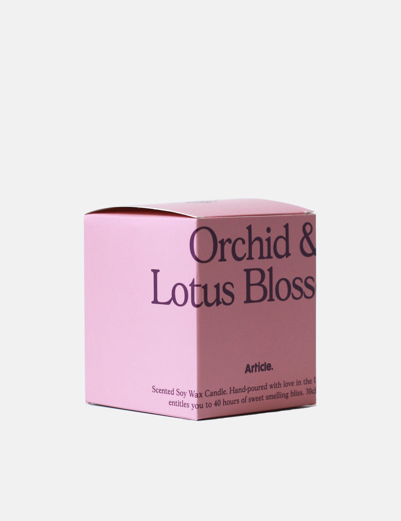 Article. Soy Candle UK Hand Poured - Orchid & Lotus