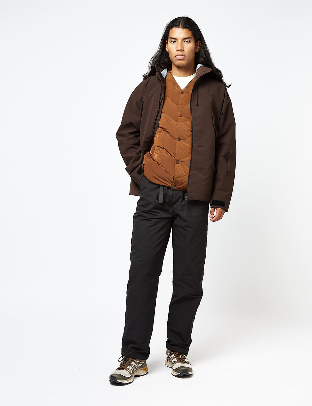 Purple Mountain Observatory 3 Layer Shell Jacket - Mole Brown