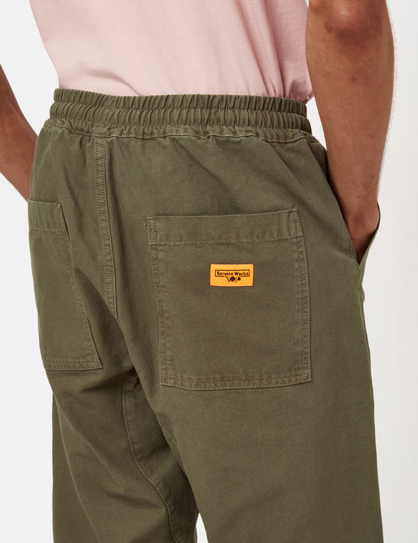 Service Works Classic Canvas Chef Pant - Olive Green