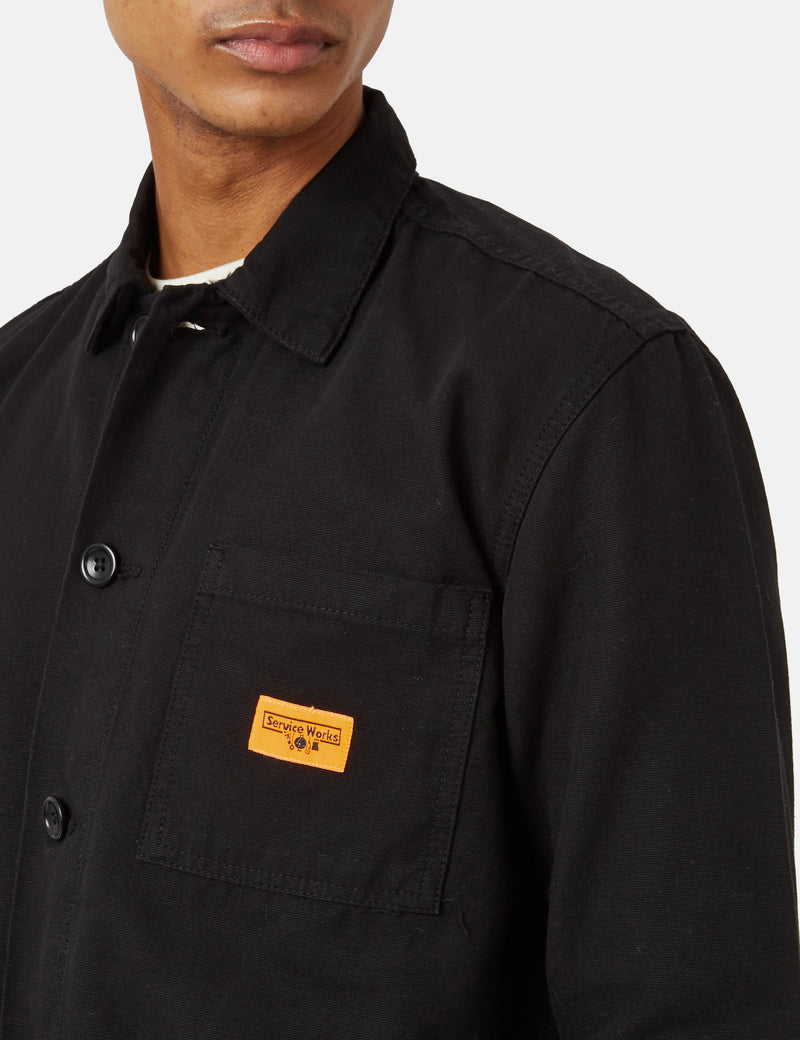 Service Works Canvas Coverall Jacket - Black