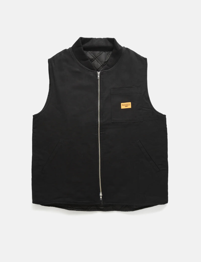 Service Works Padded Work Vest Jacket - Black