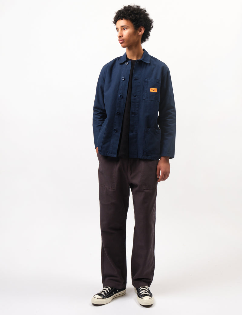 Service Works Canvas Coverall Jacket - Navy Blue