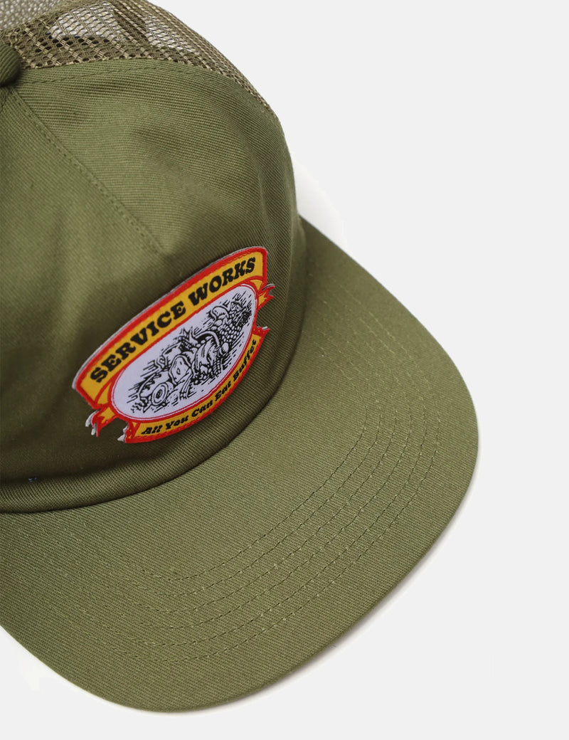 Service Works All You Can Eat Trucker - Olive Green