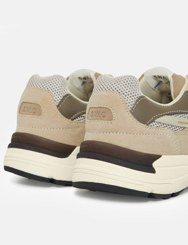 Stepney Workers Club Amiel S-Strike Trainers (Suede Mix) - Sand