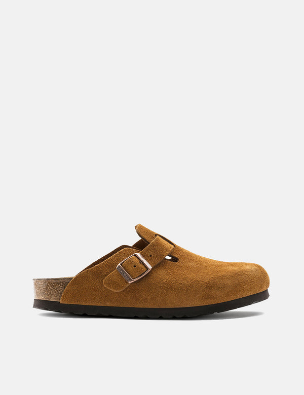 Birkenstock Boston Wildleder (normales, weiches Fußbett) - Nerz