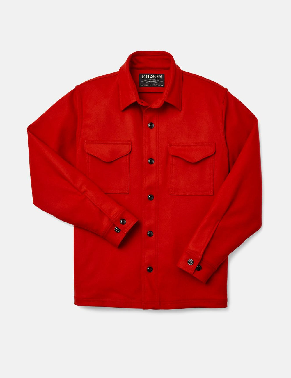 Filson Woollen Overshirt - Scarlet Red | URBAN EXCESS.