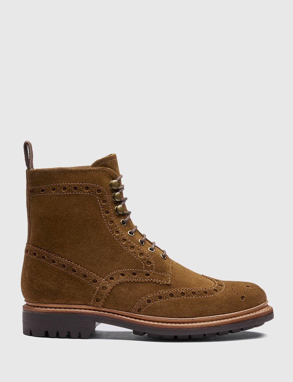 Mens suede brogue on sale boots