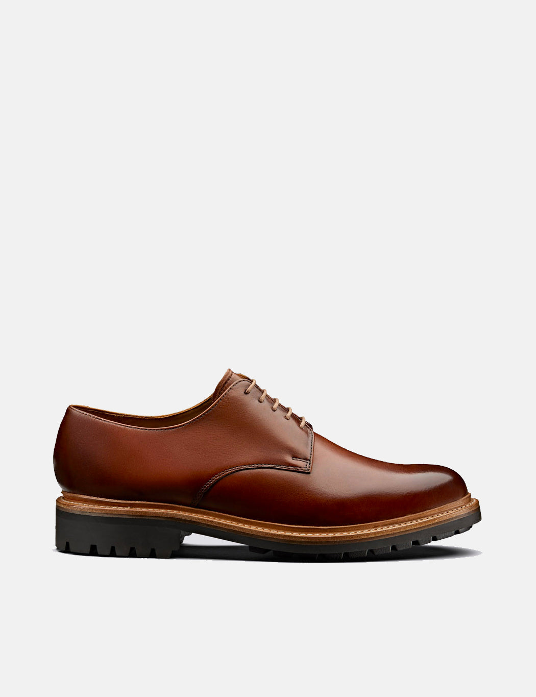 Grenson Curt Derby Shoes (Hand Painted Leather) - Tan | URBAN EXCESS.