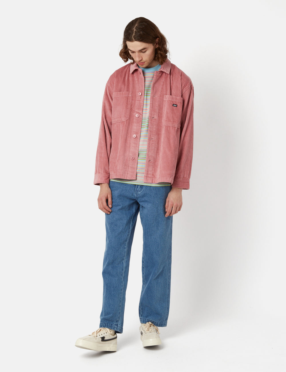 OBEY Monte Shirt Jacket (Cord) - Vintage Pink I Urban Excess