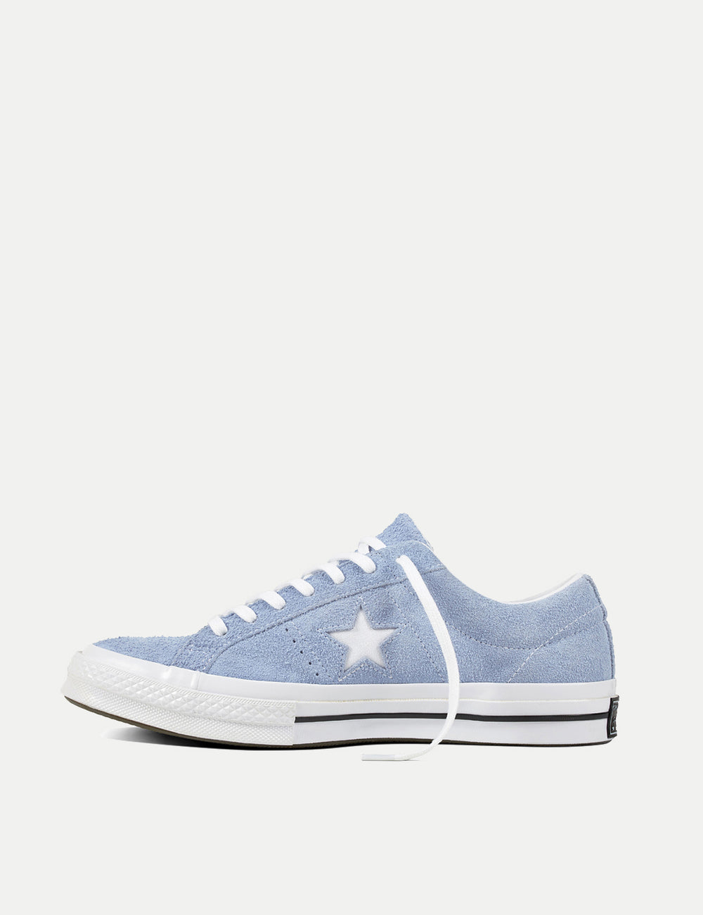 Converse one star on sale light blue suede