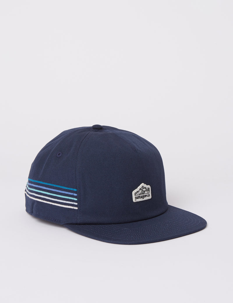 Patagonia Line Logo Ridge Stripe Funfarer Cap - New Navy Blue