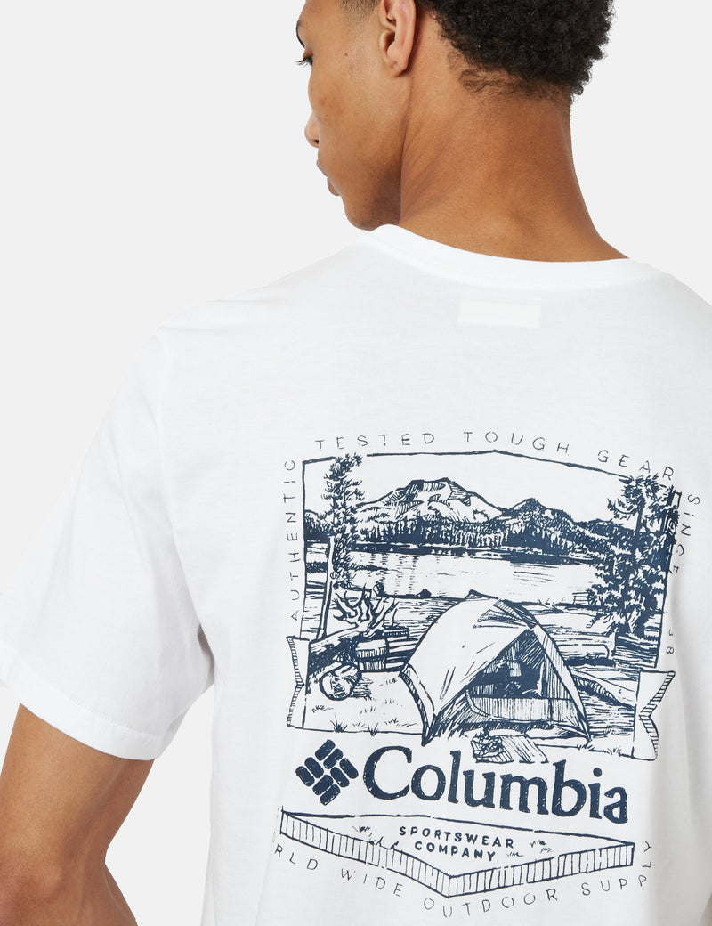 Columbia Rockaway River™ T-Shirt (Lakeside Badge) - White