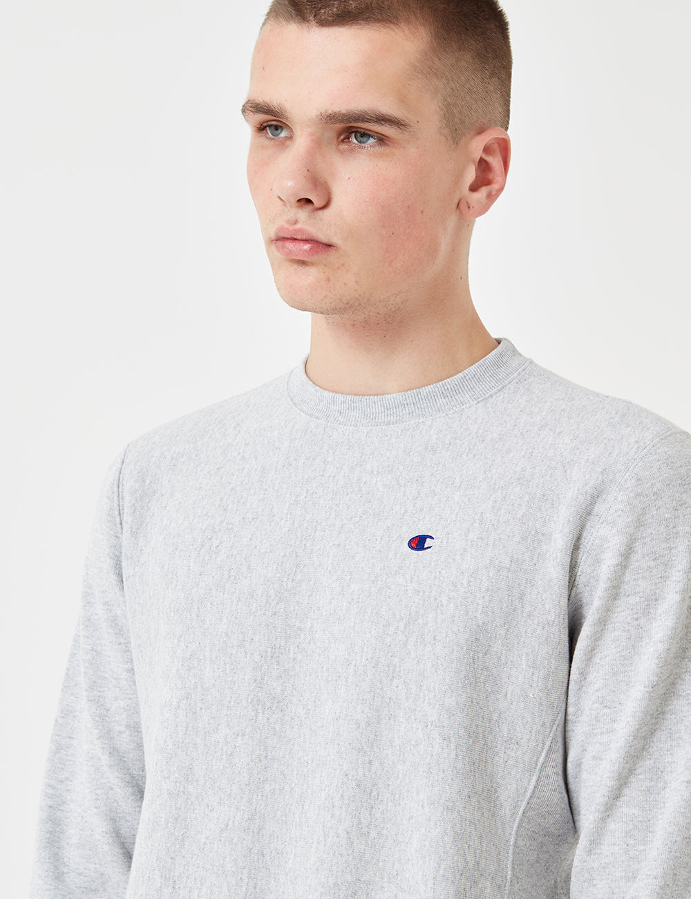 Champion Reverse Weave Sweatshirt - Light Grey Marl | URBAN EXCESS.