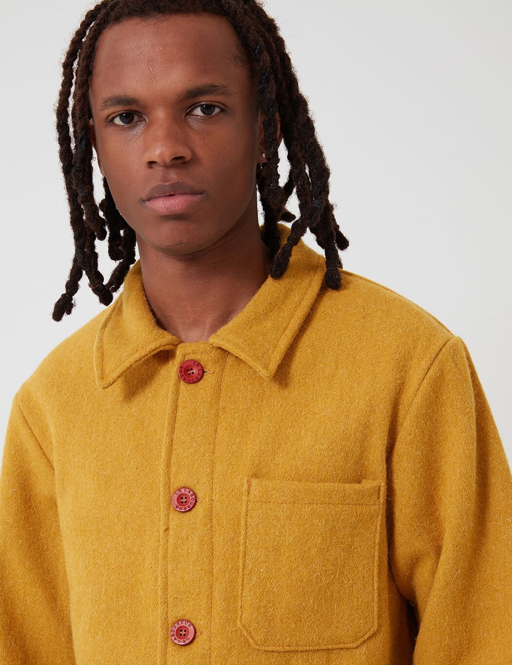 Le Laboureur Wool Work Jacket - Saffron | URBAN EXCESS.