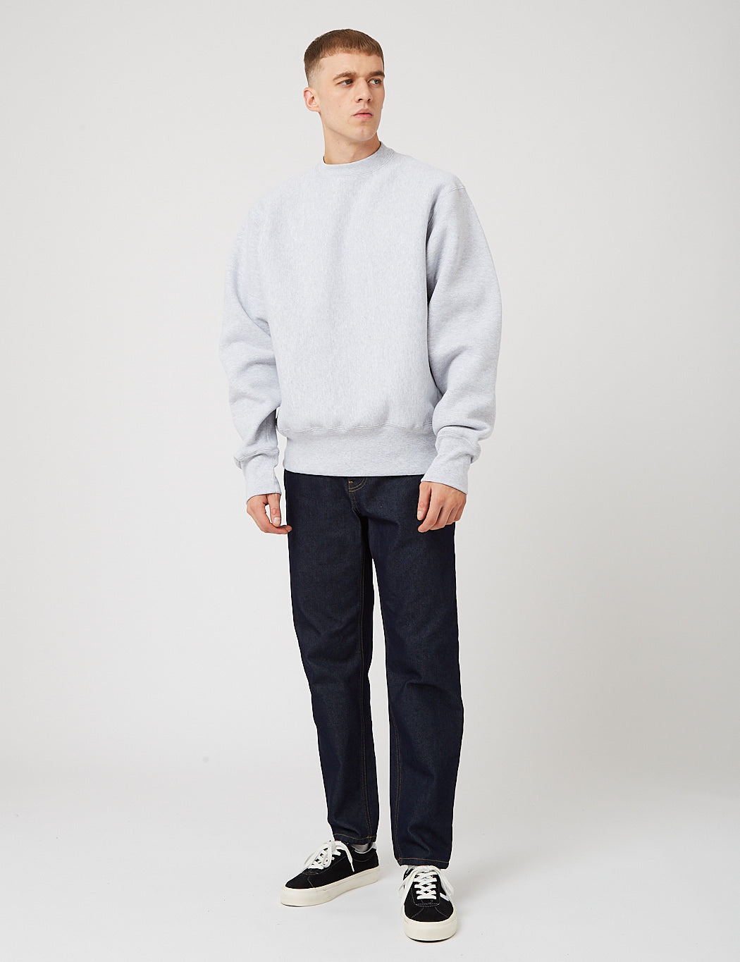 Camber Crew Neck Sweatshirt (12oz) - Ash Grey | URBAN EXCESS.