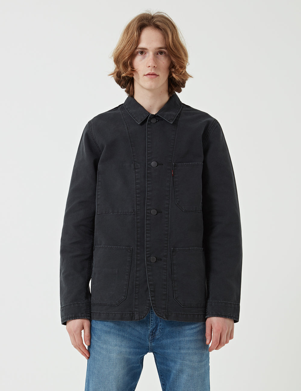 Levis Engineers Chore Coat Caviar Grey