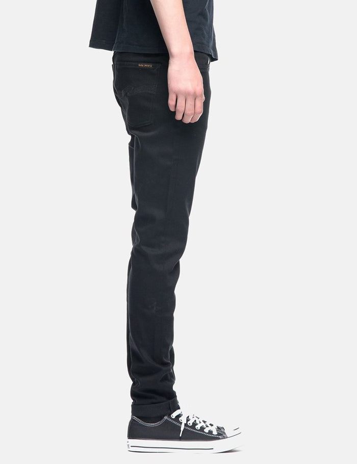 Nudie Lean Dean Jeans Slim Tapered Dry Ever Black URBAN EXCESS