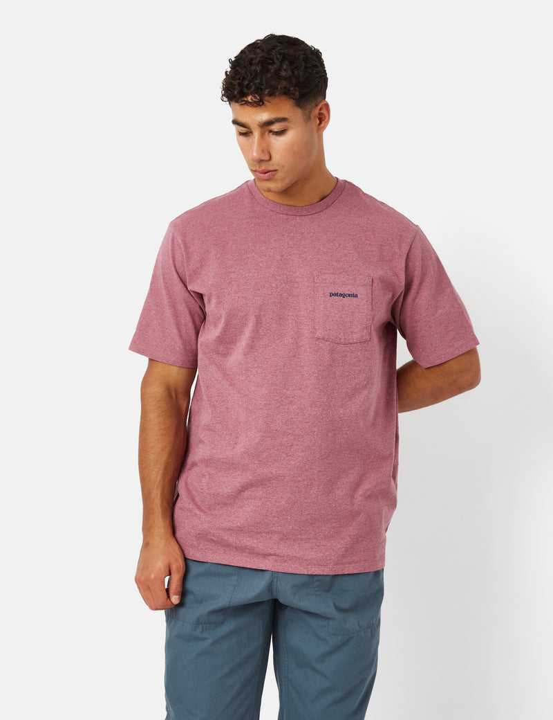 Patagonia Boardshort Logo Pocket T-Shirt - Evening Mauve