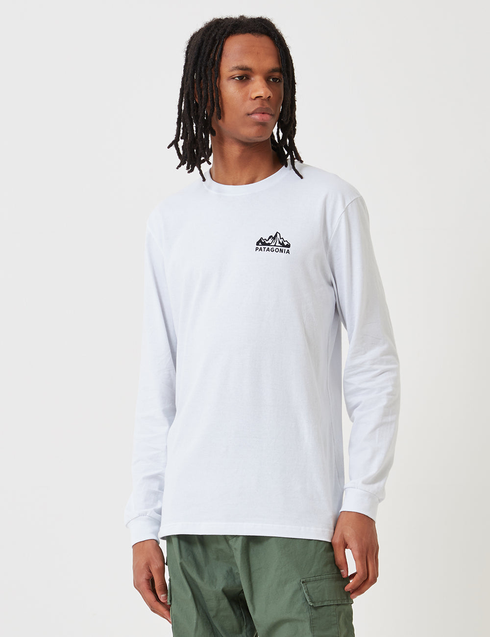 Patagonia white store long sleeve top