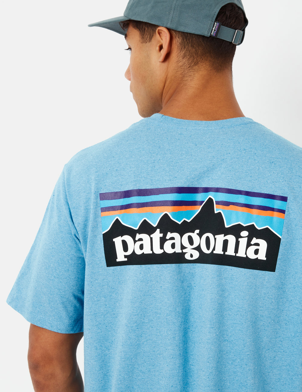 Patagonia Men’s Flying Fish Responsibili-Tee in Tidepool Blue, Extra Small - Logo T-Shirts - Recycled Cotton/Polyester