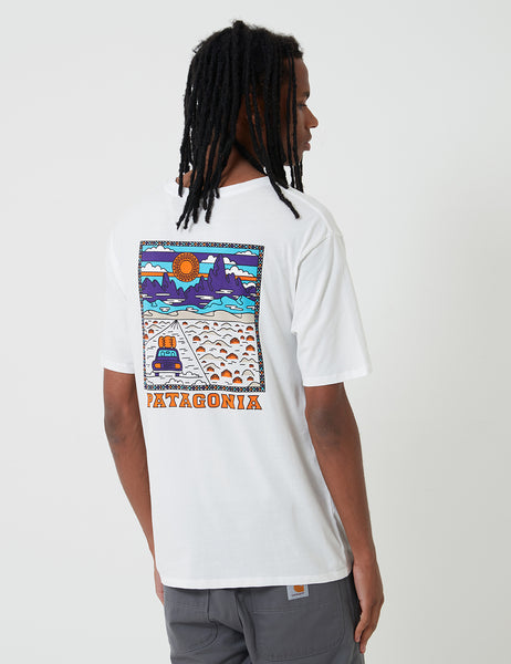パタゴニアサミットロードオーガニックTシャツ-ホワイト