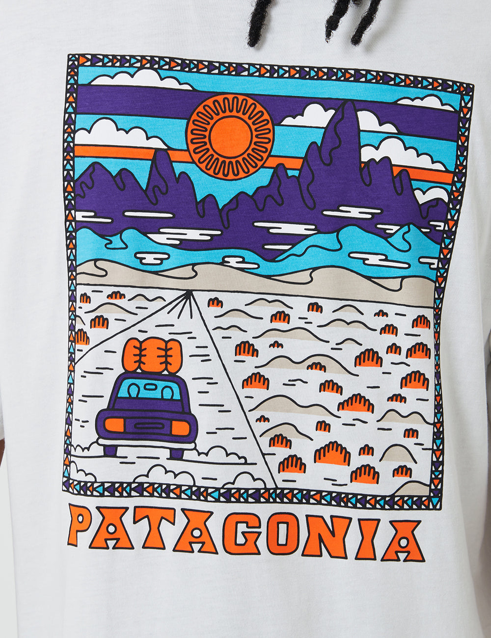 パタゴニアサミットロードオーガニックTシャツ-ホワイトIURBANEXCESS