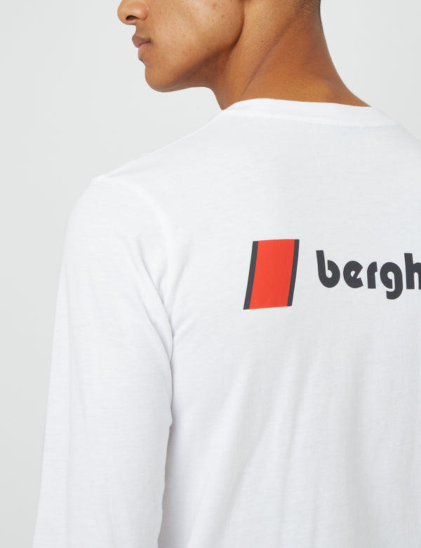 Berghaus Dean Street Heritage Front & Back Logo Long Sleeve T-Shirt - Pure White