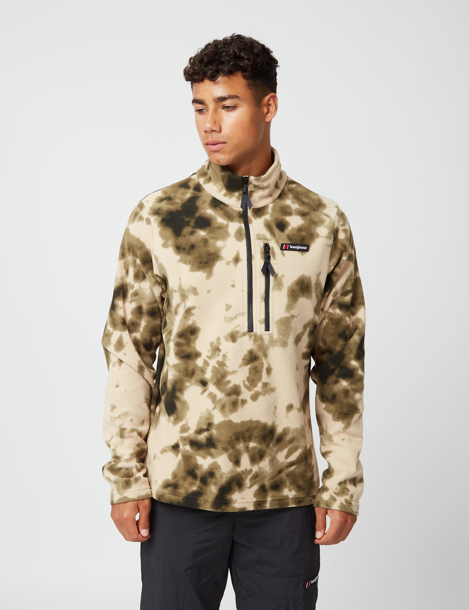 Berghaus Dean Street Prism Trango Half Zip Sweatshirt Spiral Tie Dye Camo I UE. URBAN EXCESS