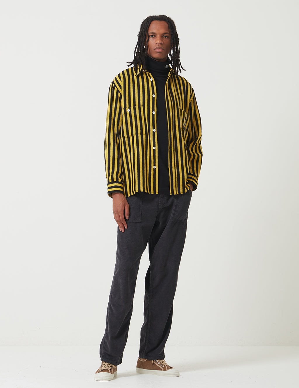 Stan Ray Flannel Shirt - Old Yellow Stripe | URBAN EXCESS.