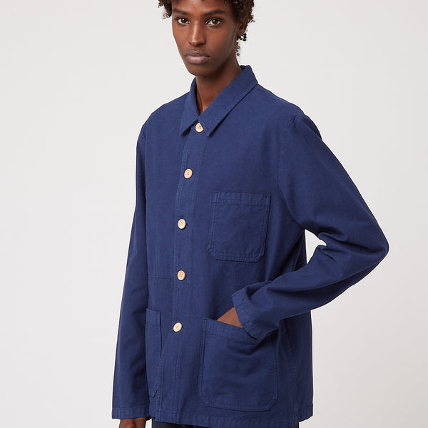 Bhode Chore Jacket (Wood Buttons) - Blueprint | URBAN EXCESS.