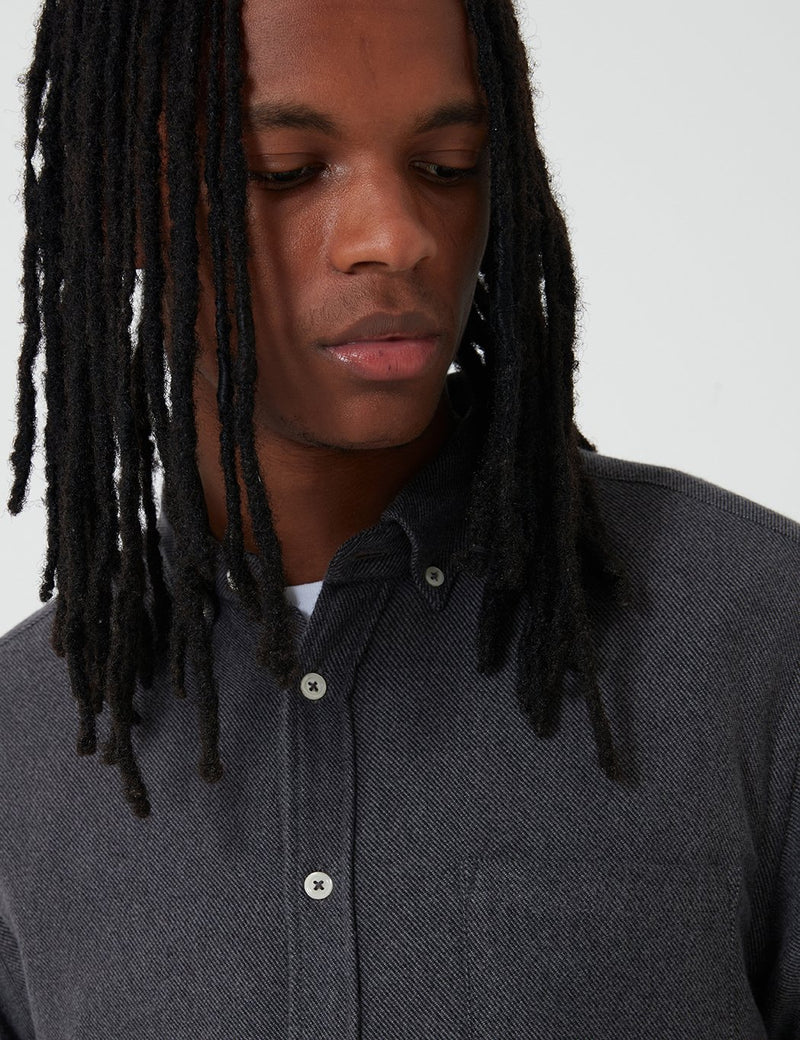 Bhode Classic Button Down Shirt (Cotton) Charcoal Grey I URBAN EXCESS.