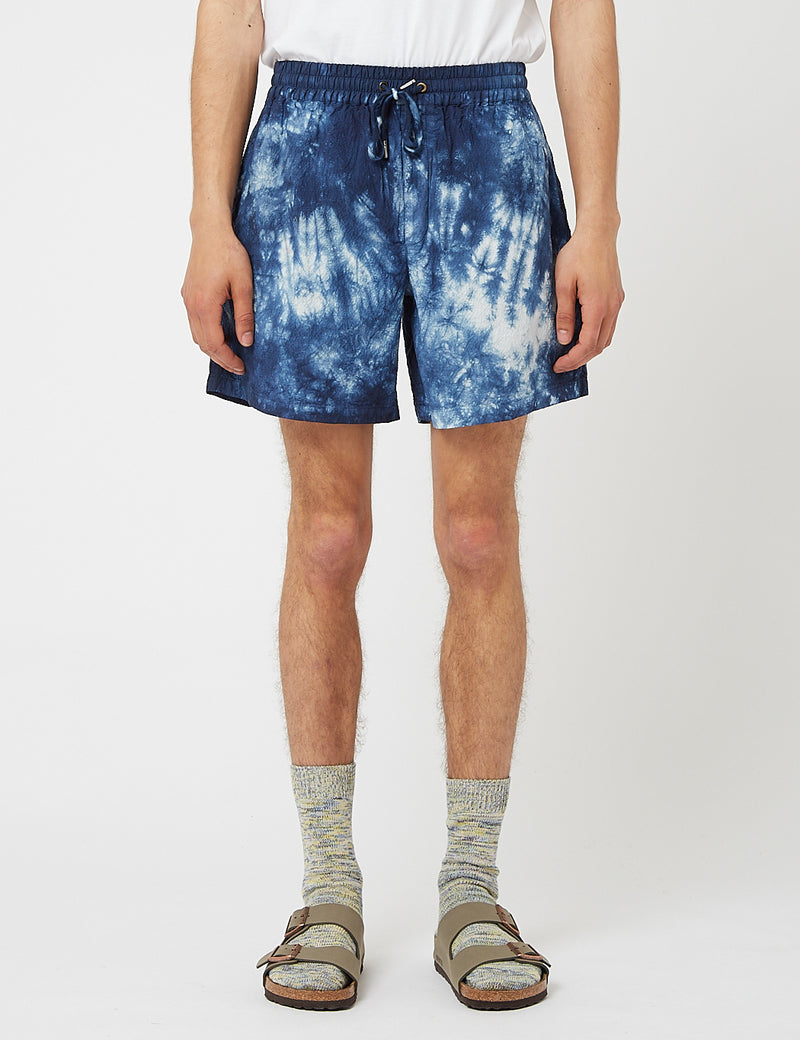 Short Tie Dye Bhode Drawstring (Seersucker) - Bleu Marine