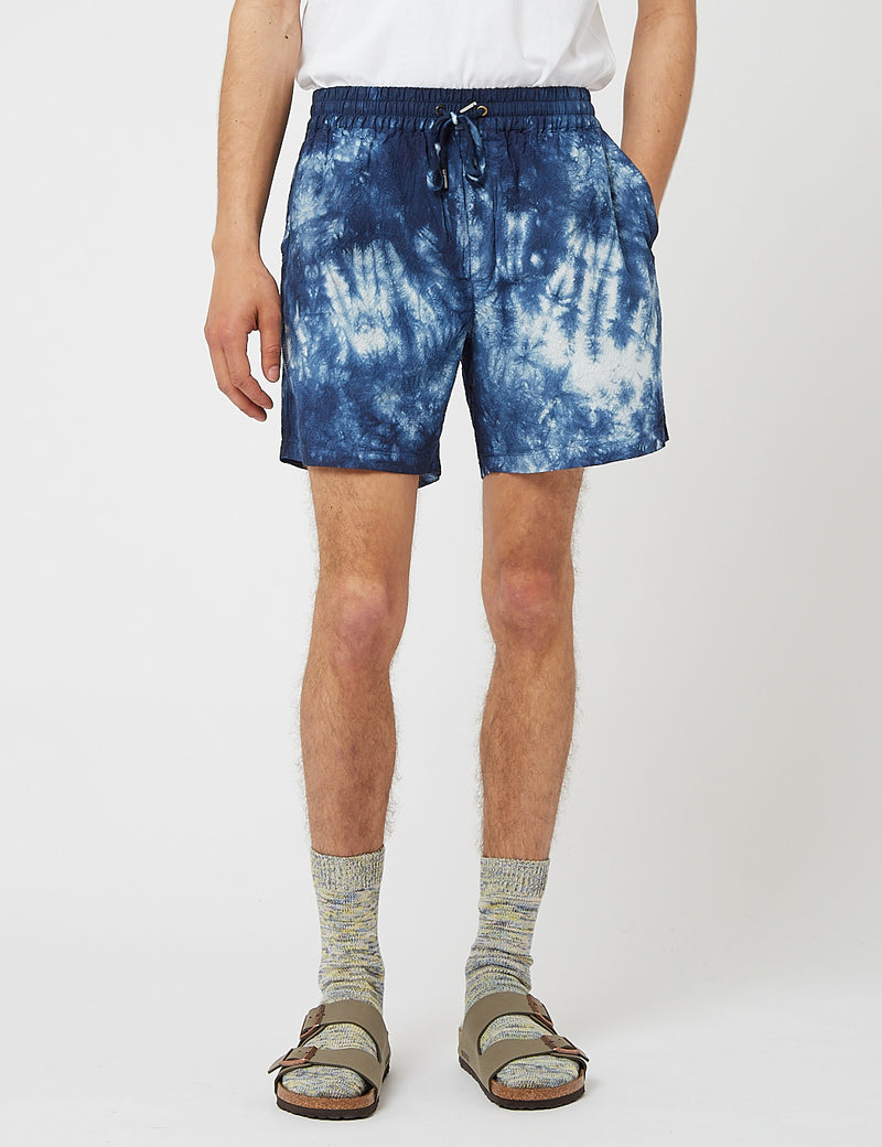 Short Tie Dye Bhode Drawstring (Seersucker) - Bleu Marine