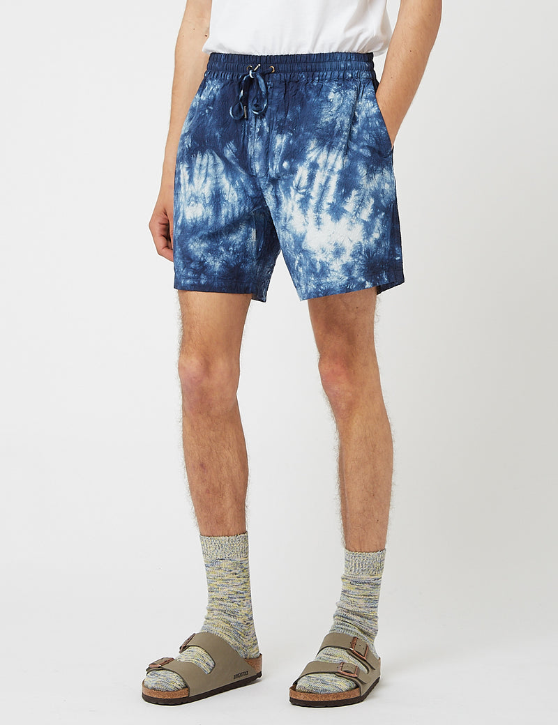 Short Tie Dye Bhode Drawstring (Seersucker) - Bleu Marine