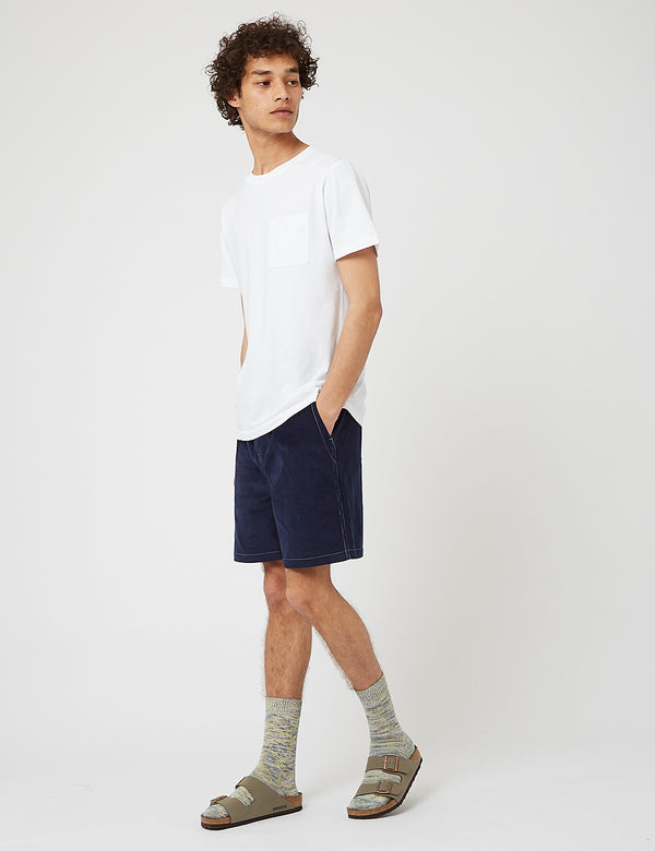 Bhode x Brisbane Moss Cord Shorts (Needle Cord) - Navy Blue