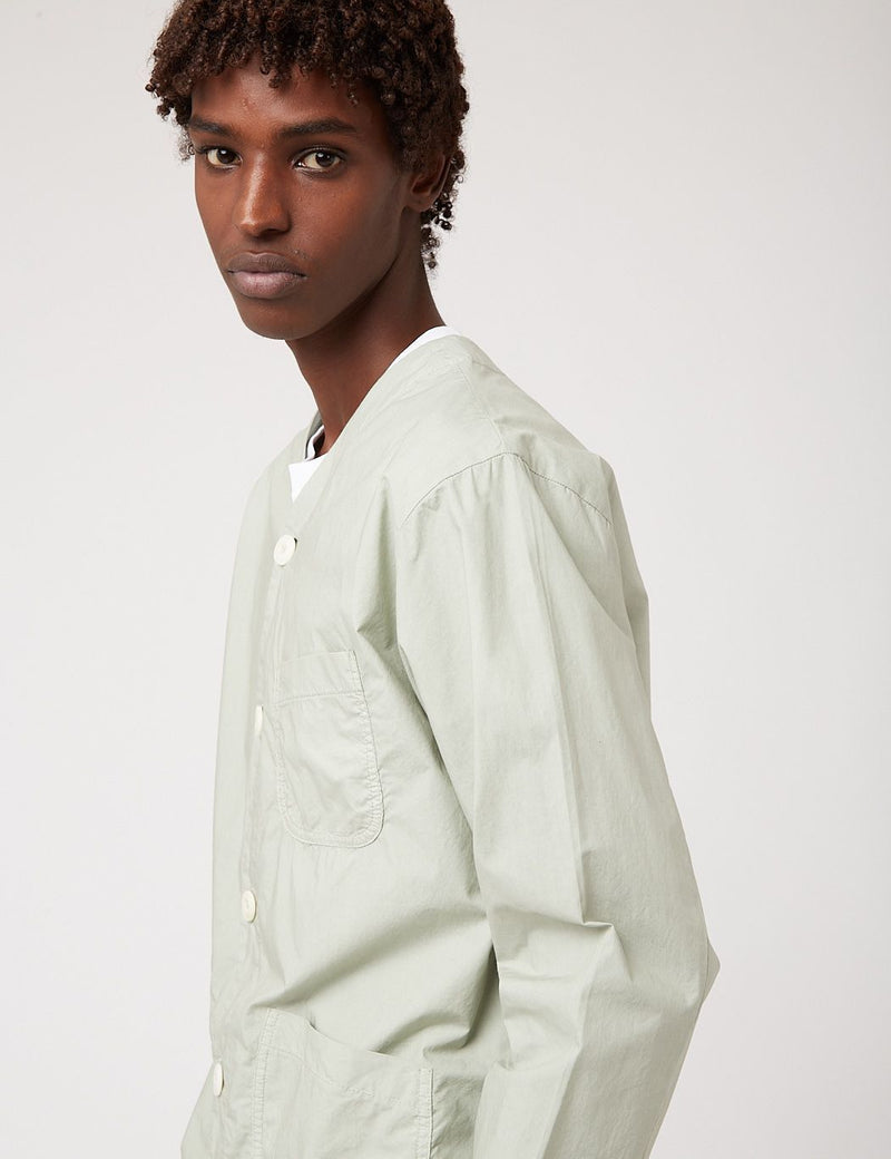 Bhode Railroad Shirt (Italian Poplin) - Sage Green