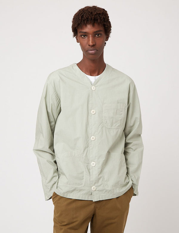 Bhode Railroad Shirt (Italian Poplin) - Sage Green